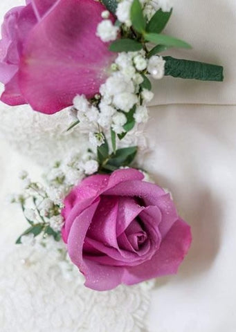 Purple Rose Boutonniere
