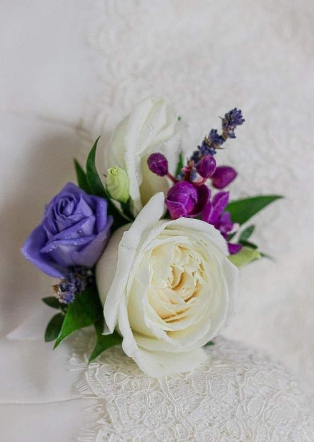 Purple Rose Boutonniere - Toronto Flower Gallery