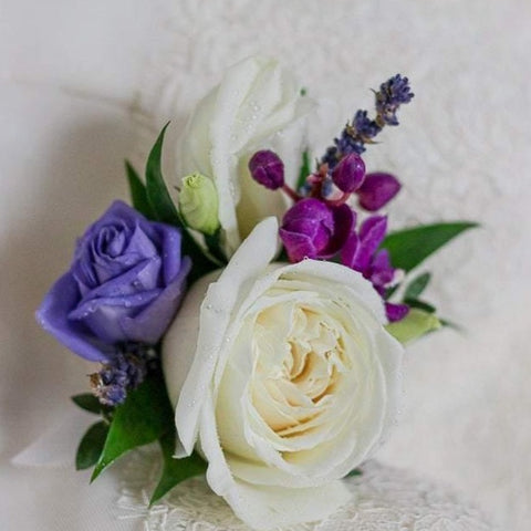 Purple Rose Boutonniere