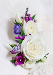 Purple Rose Boutonniere - Toronto Flower Gallery