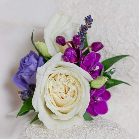 Purple Rose Boutonniere