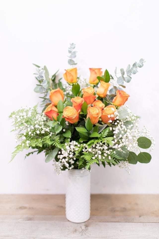 12 Orange Roses - Toronto Flower Gallery