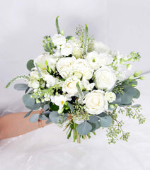 White Rose Bridal Bouquet