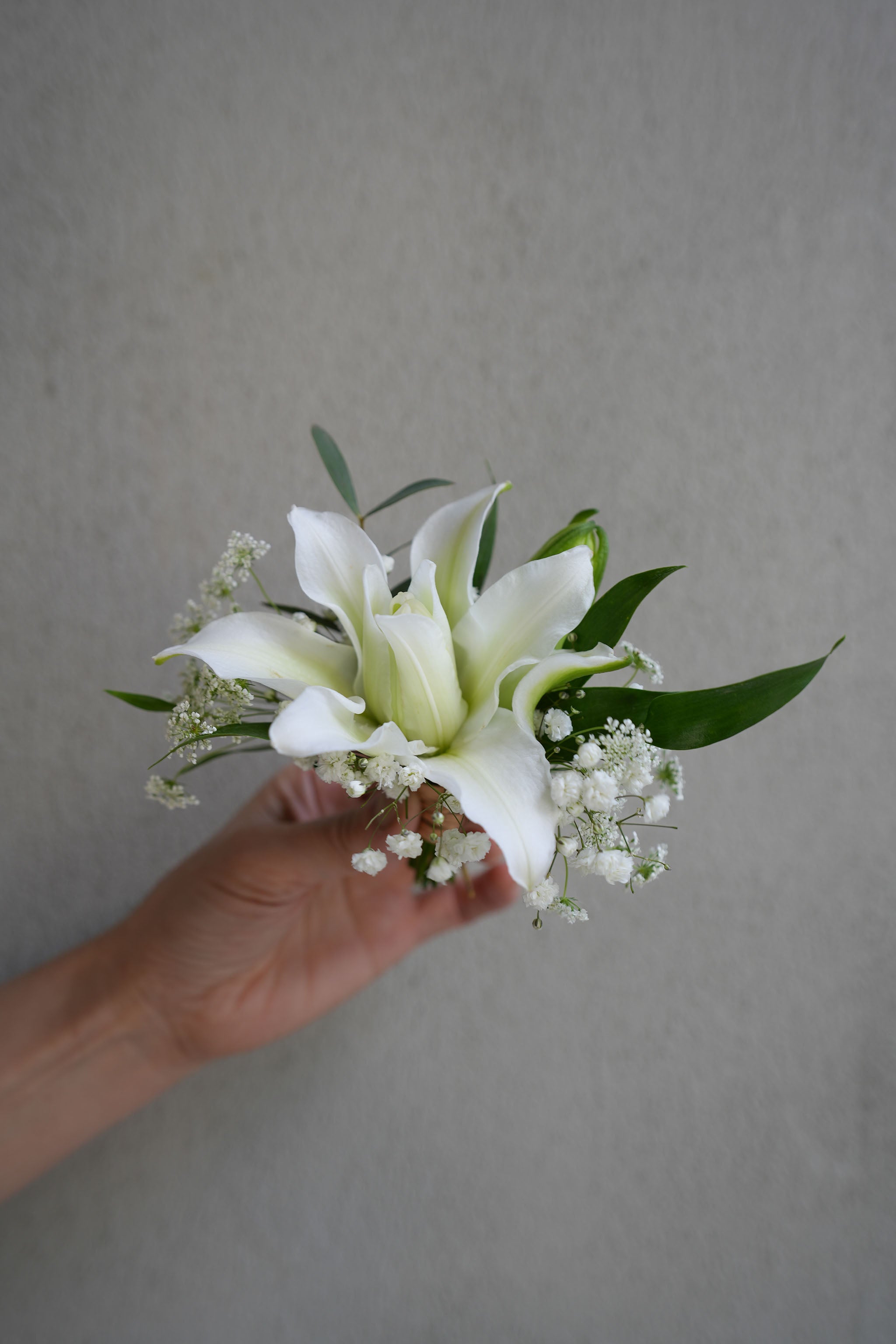 White Lily Boutonniere