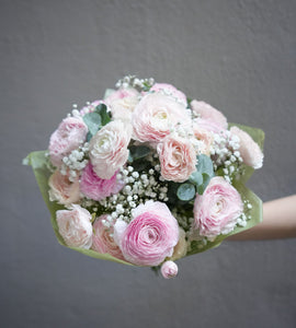 Ranunculus Bouquet (White, Blush, Light Pink, Mixed)