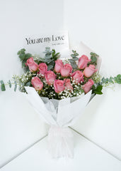 12 Pink Roses