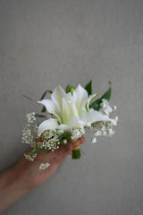 White Lily Boutonniere