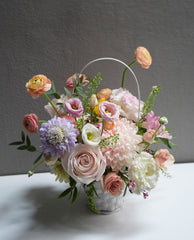 Pastel Love Bloom Basket