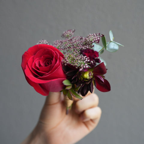 Red Rose Corsage  & boutonniere