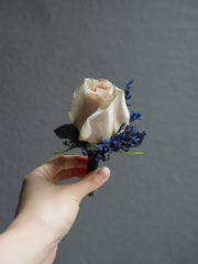 Soft Sky Boutonniere