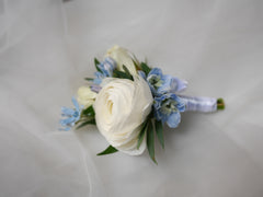 Pure Ranunculus Corsage & Boutonniere