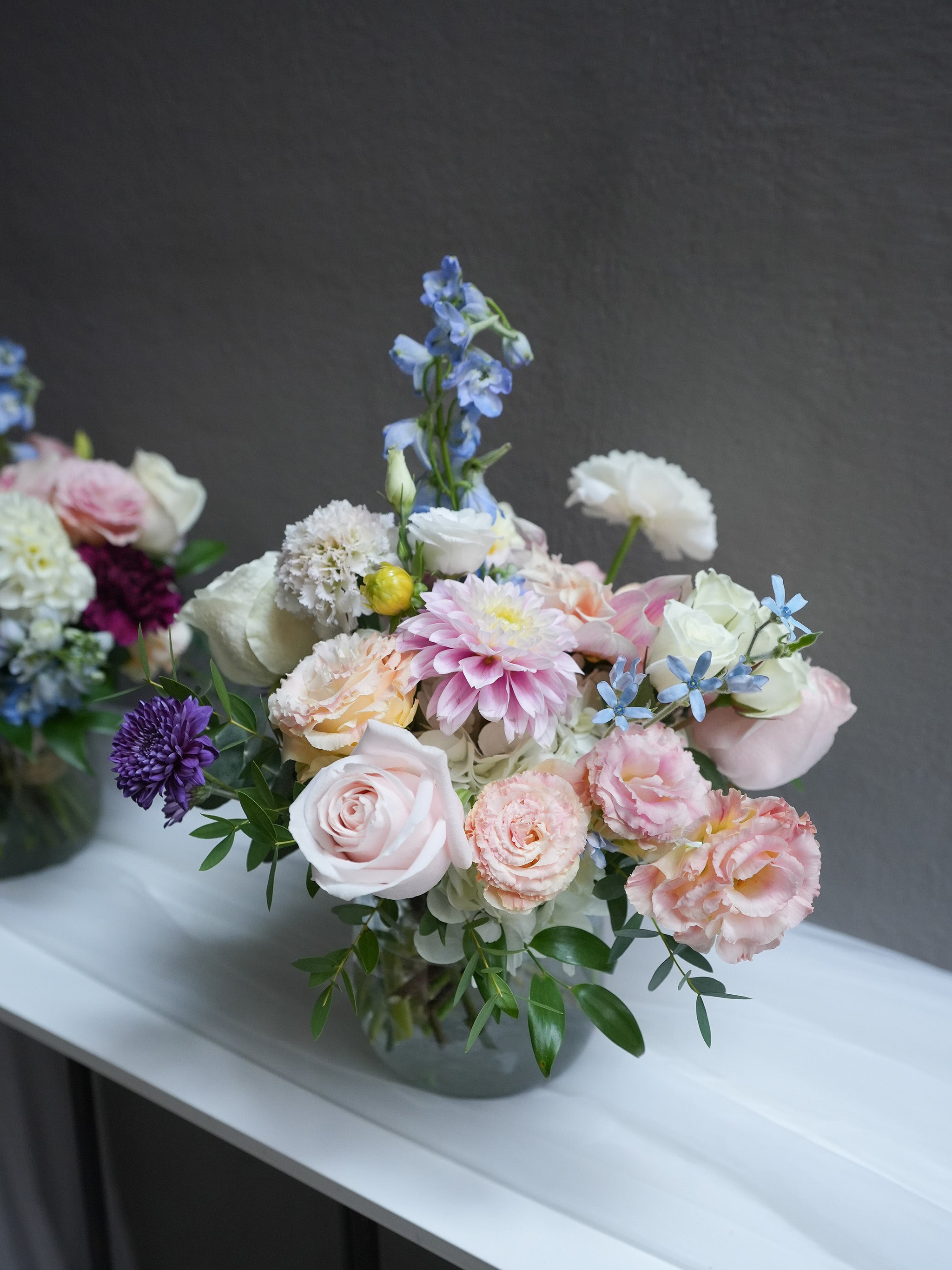 Blush & Sky Centerpiece
