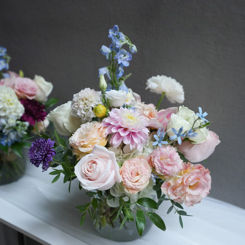 Blush & Sky Centerpiece