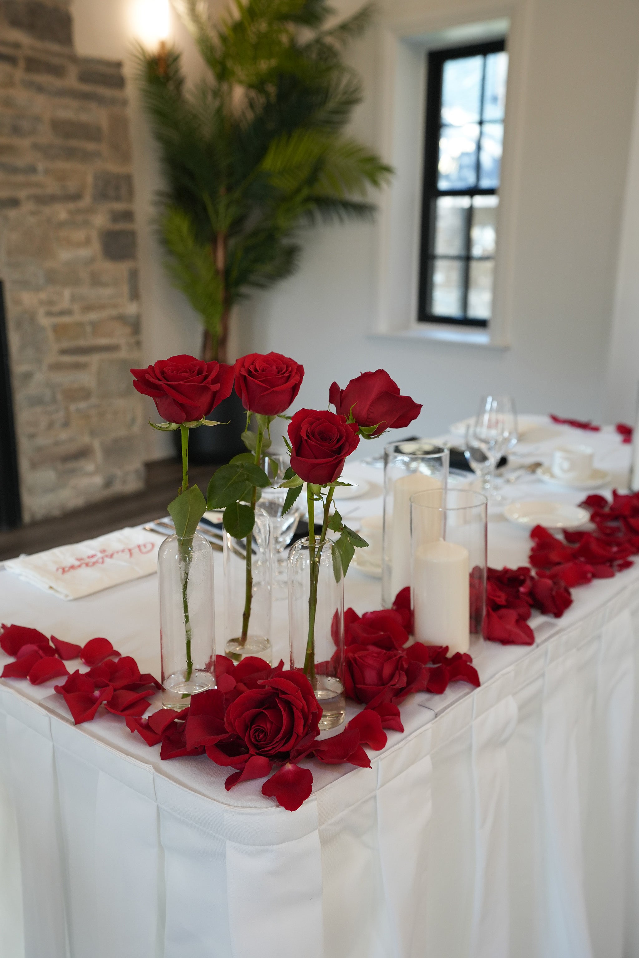 Solitary Scarlet Centerpiece