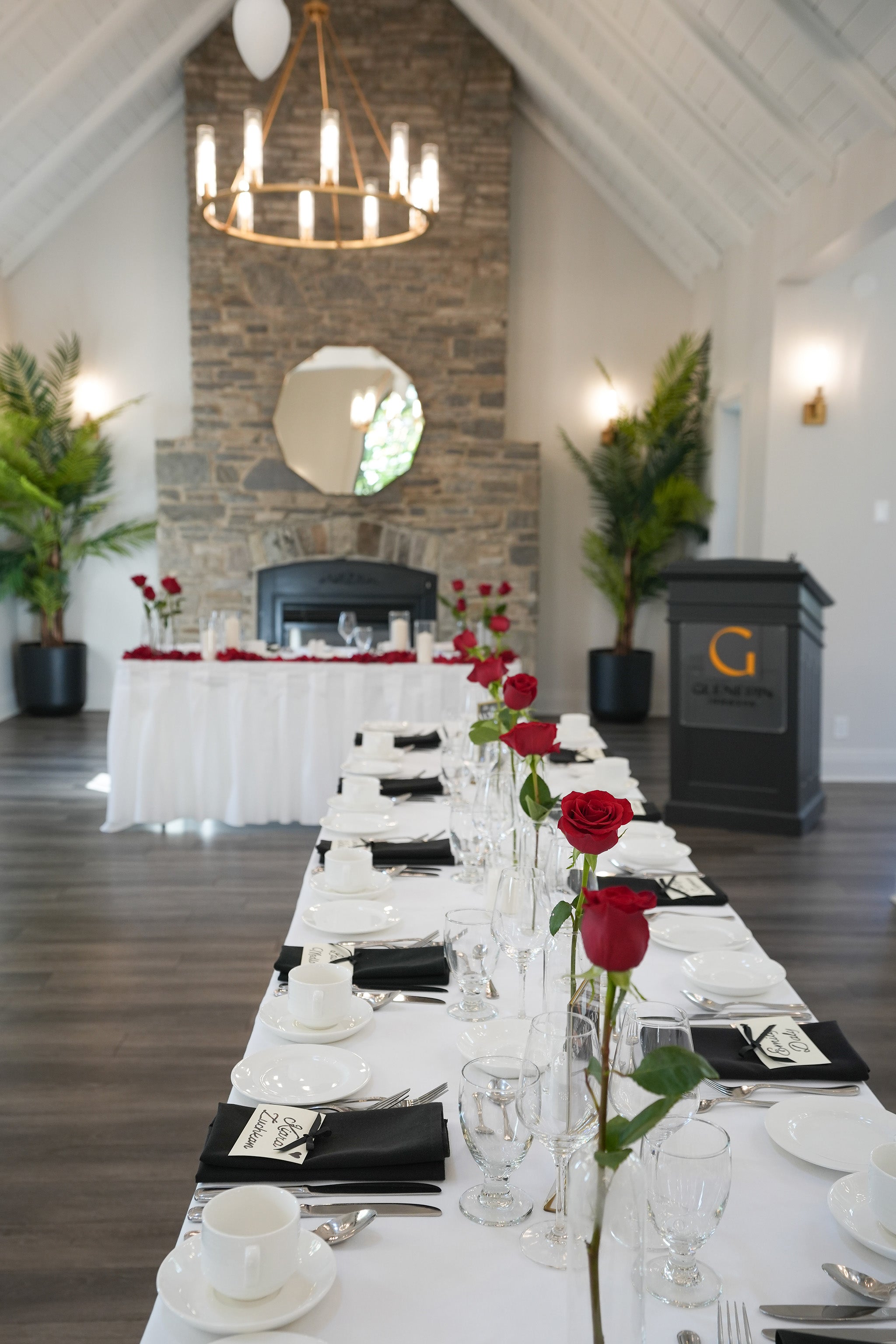 Solitary Scarlet Centerpiece