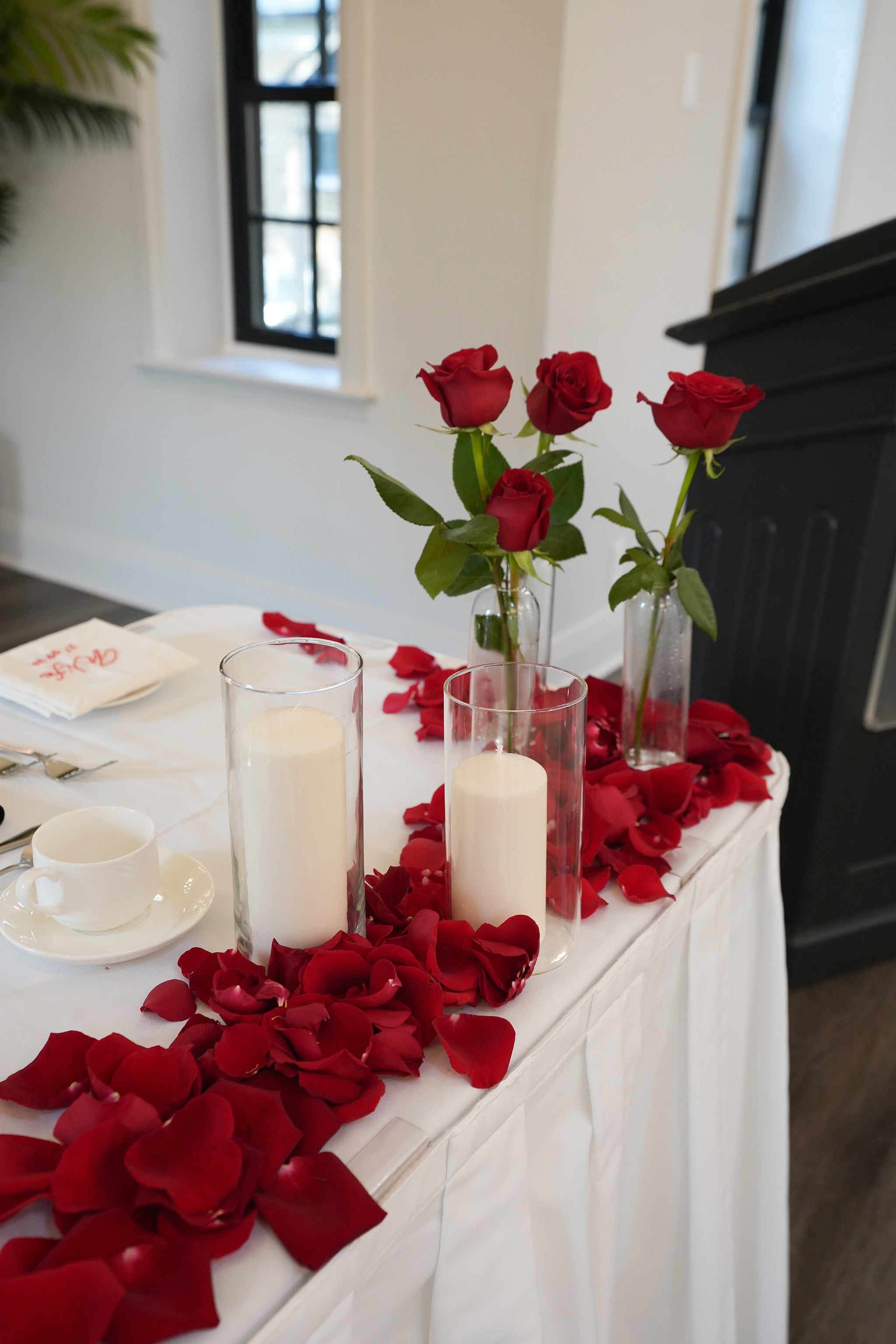 Solitary Scarlet Centerpiece