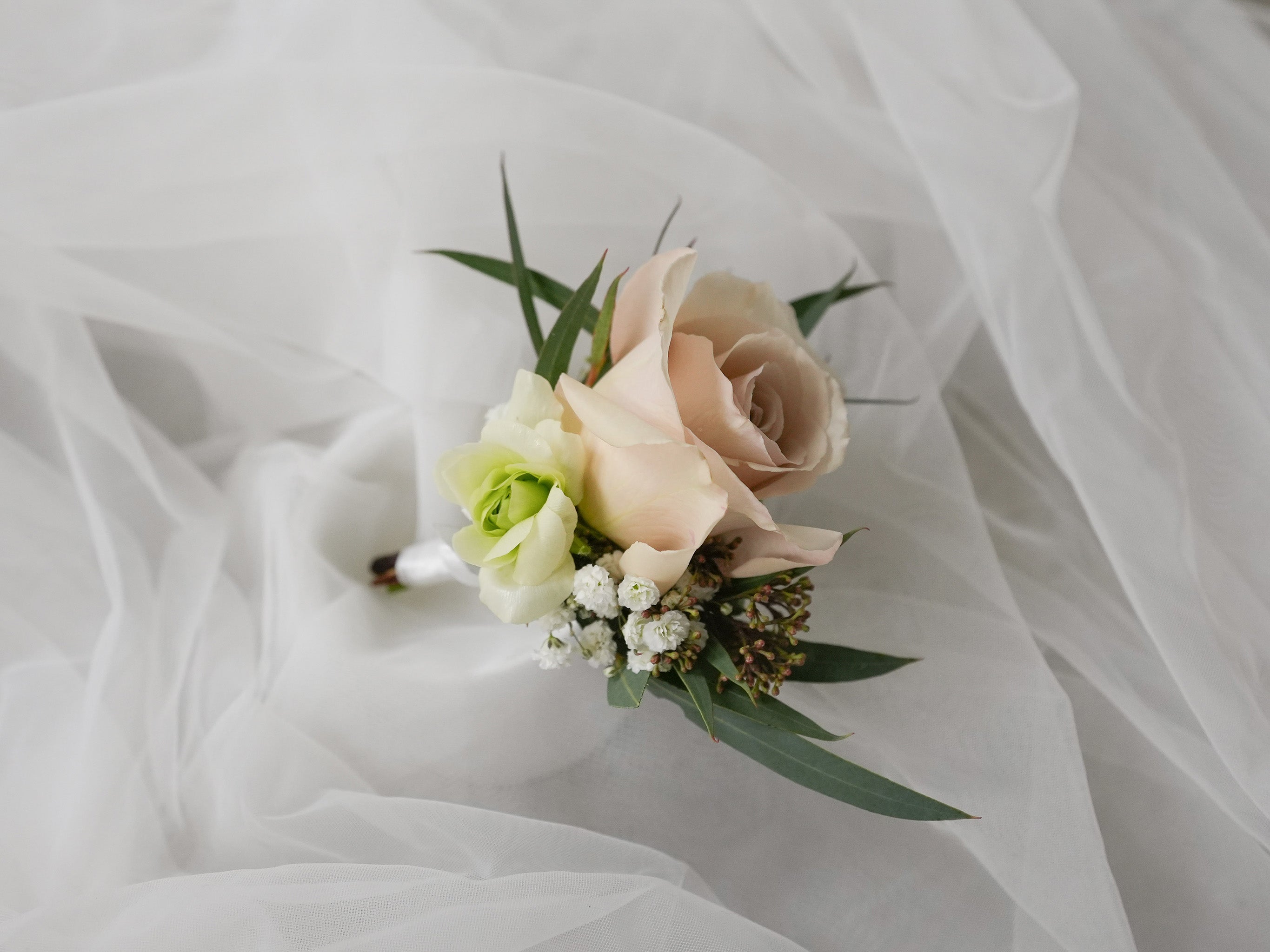 Quicksand Rose Corsage & Boutonniere