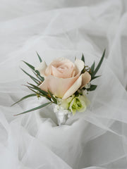 Quicksand Rose Corsage & Boutonniere