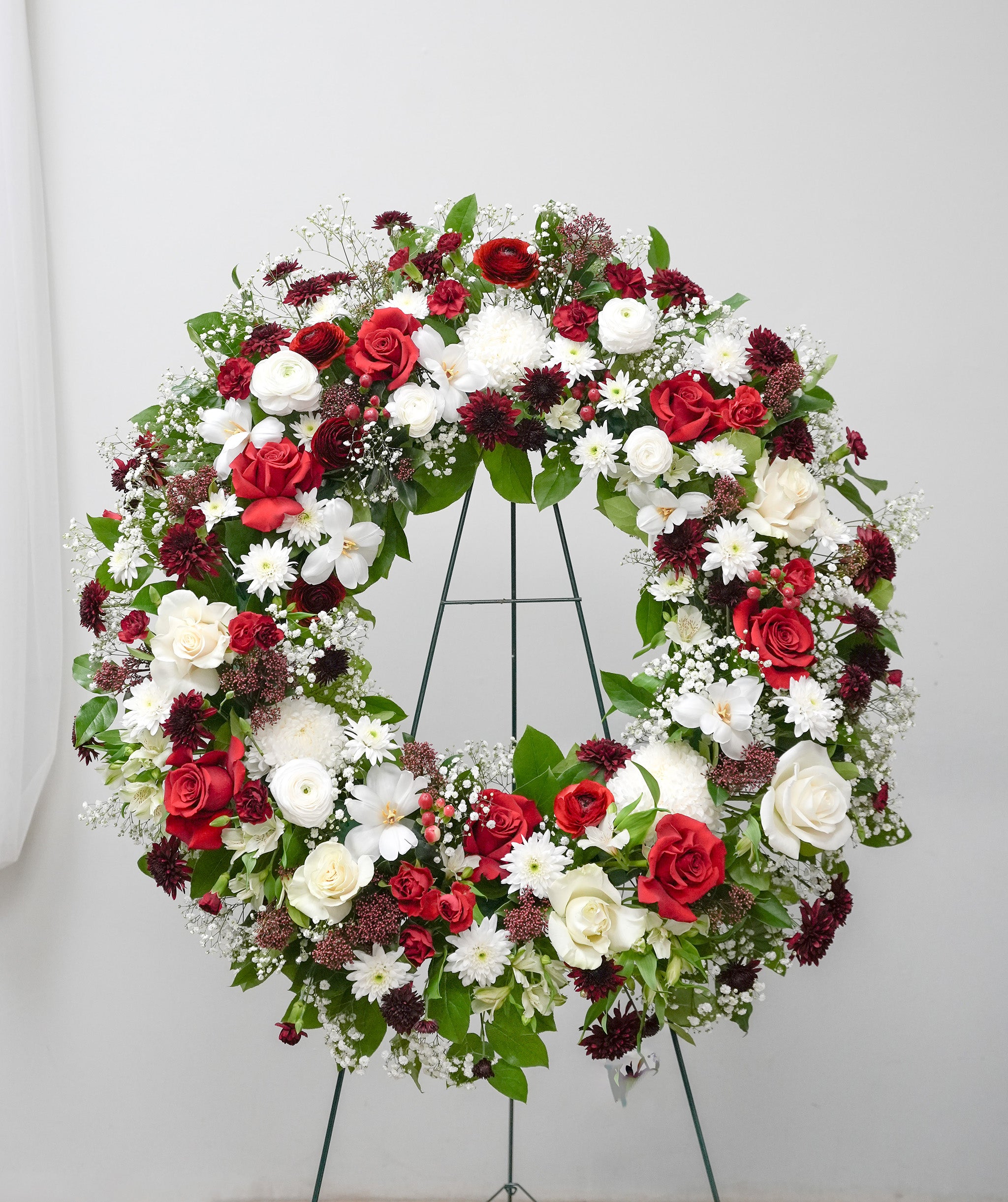 Crimson & Ivory Wreath
