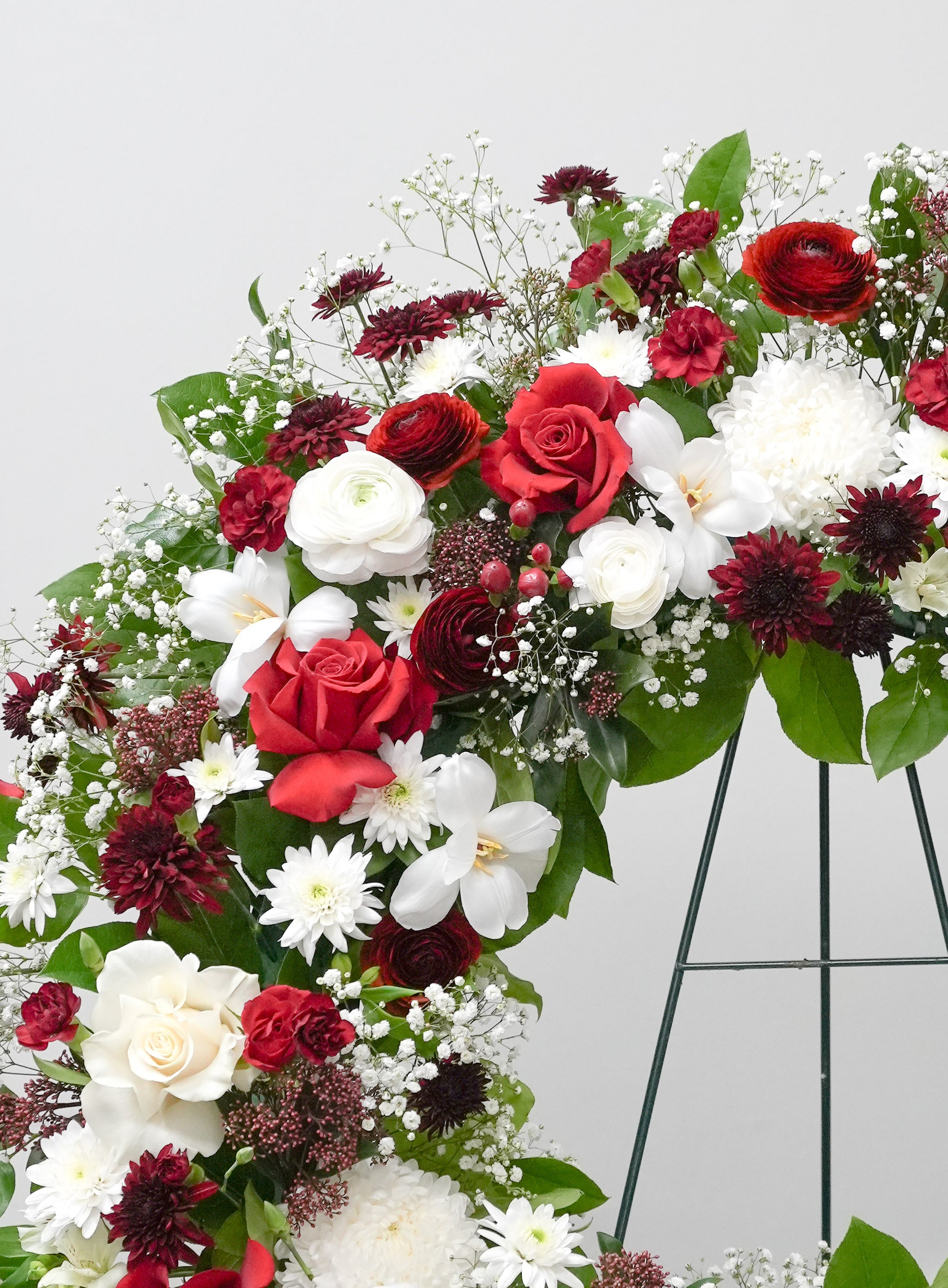 Crimson & Ivory Wreath