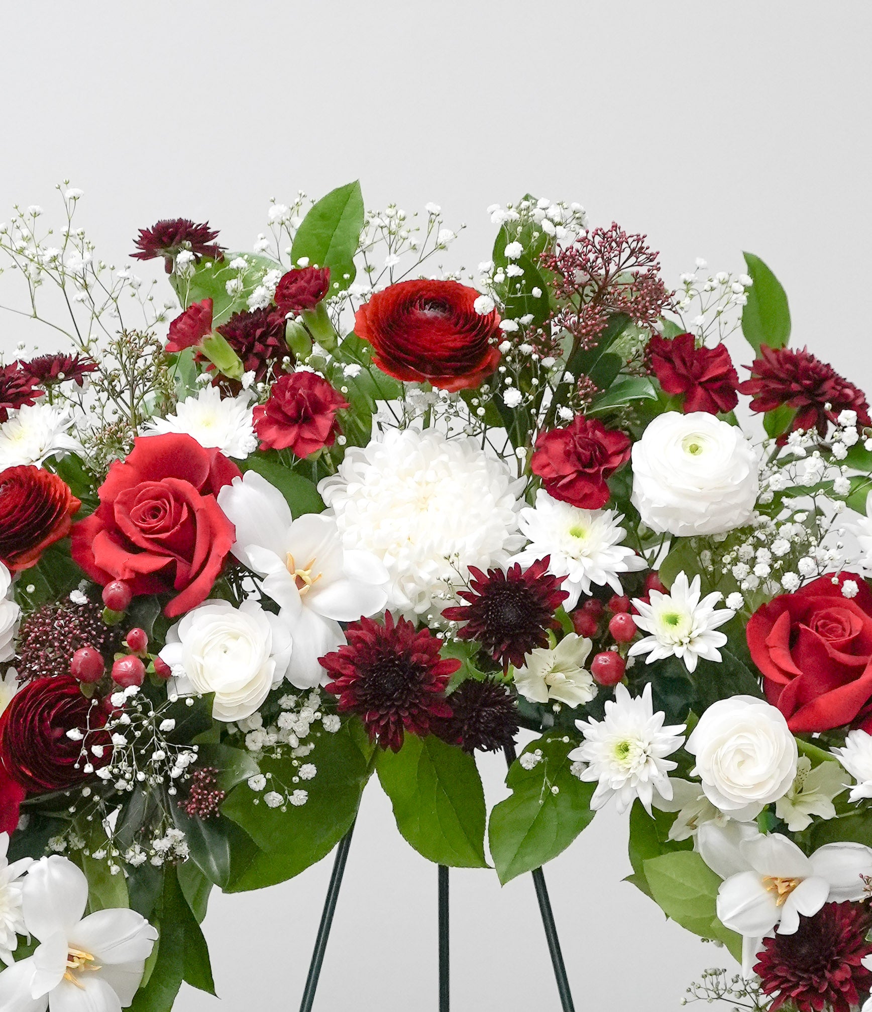 Crimson & Ivory Wreath