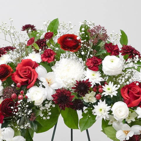 Crimson & Ivory Wreath