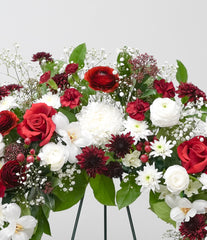 Crimson & Ivory Wreath