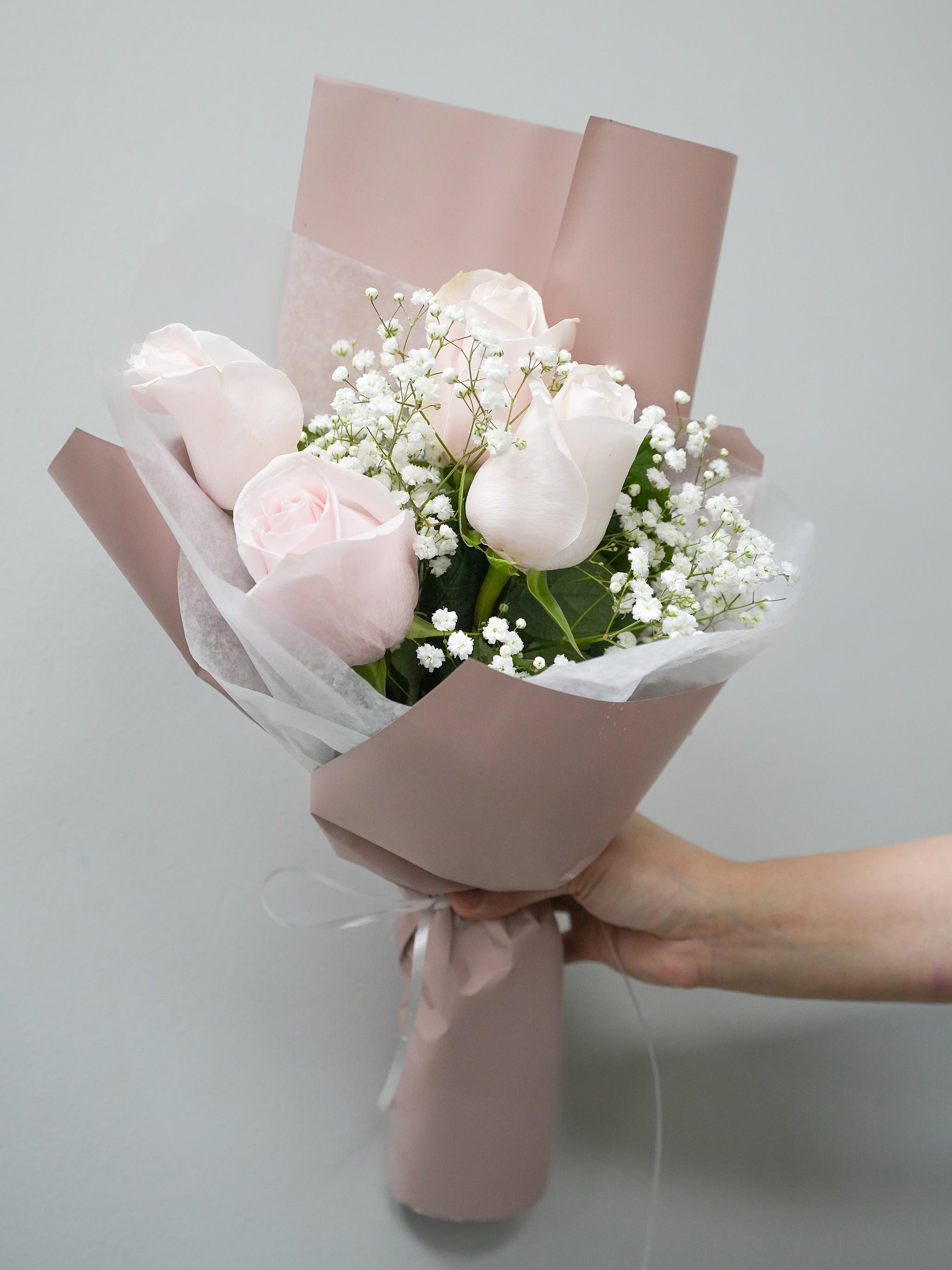 Simple Blush Rose Bouquet