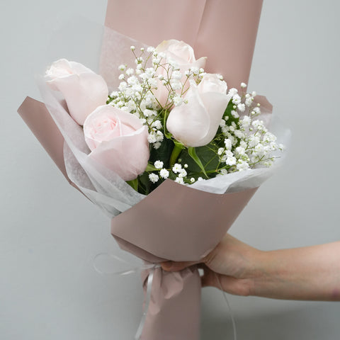 Simple Blush Rose Bouquet