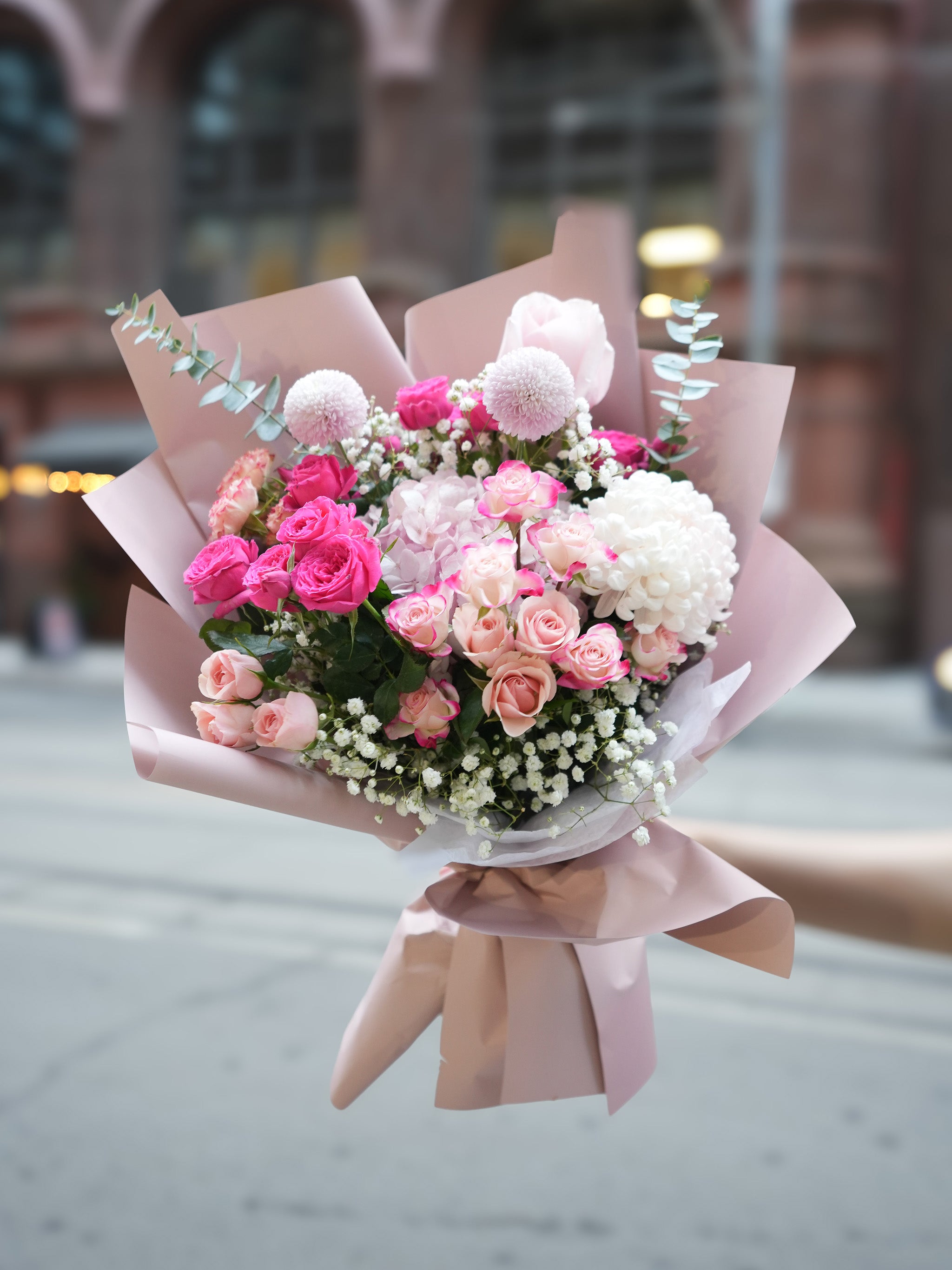 Petite Pink Rose Charm