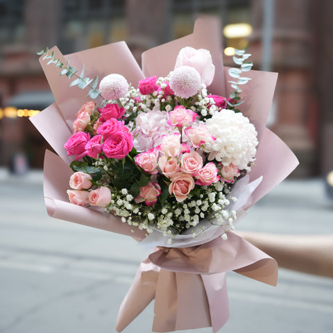 Petite Pink Rose Charm