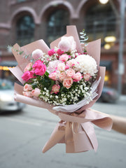 Petite Pink Rose Charm