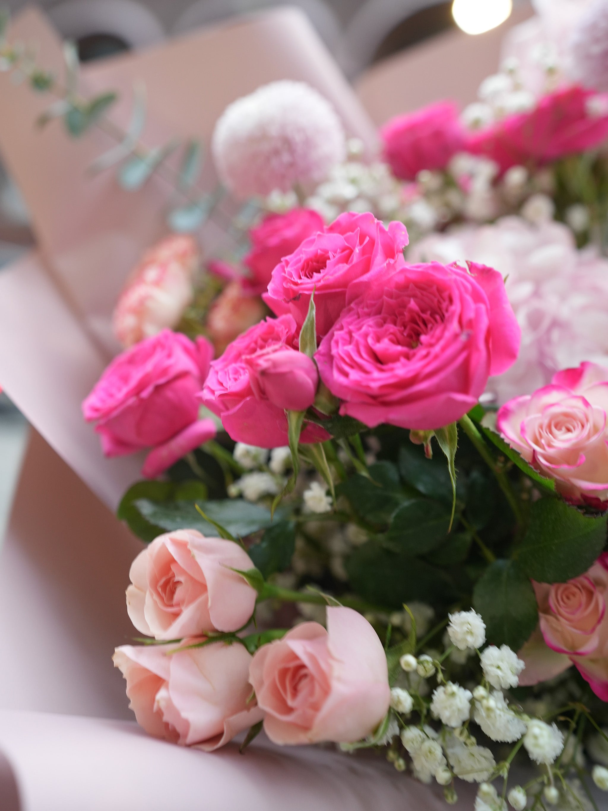Petite Pink Rose Charm