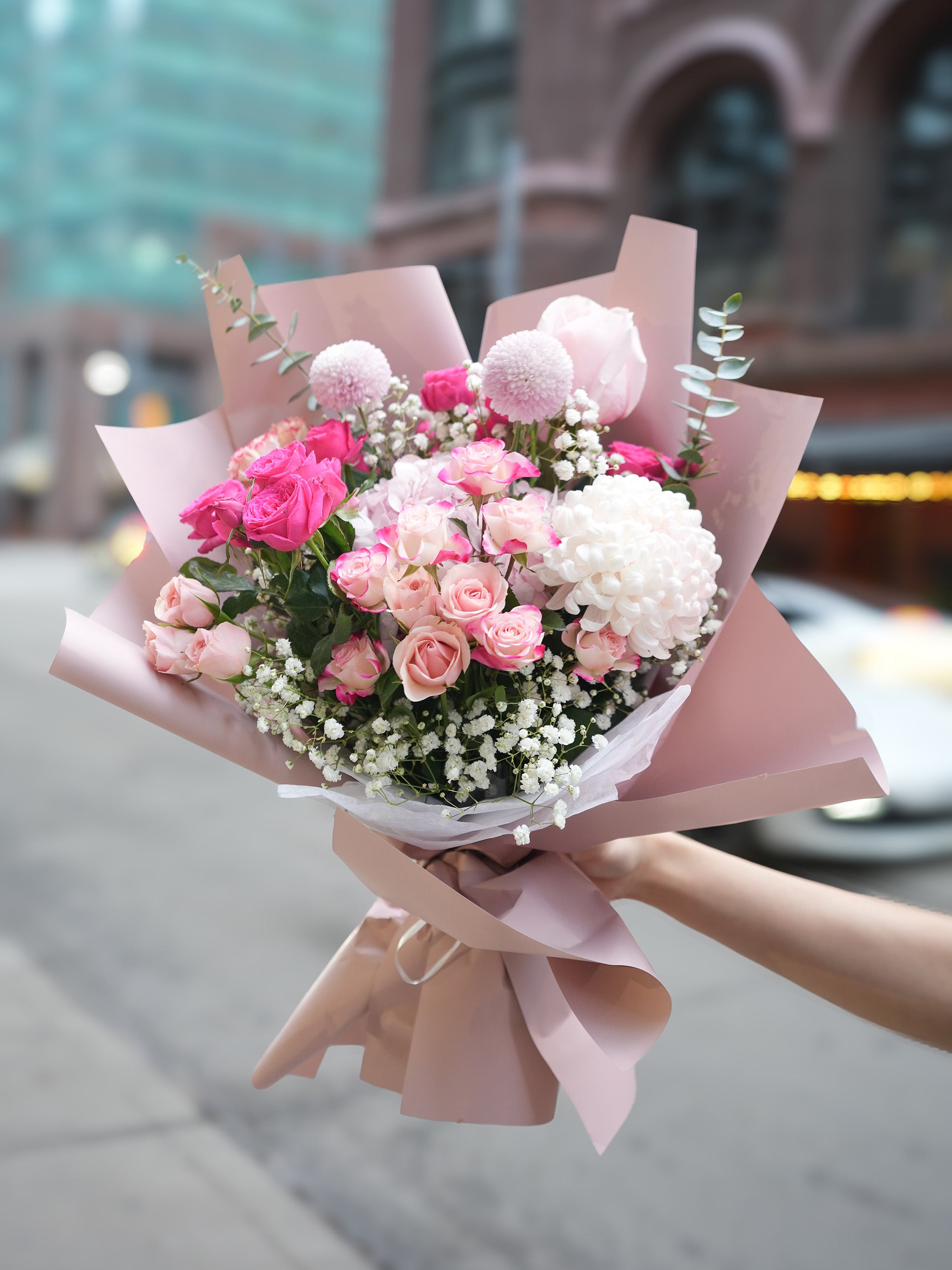 Petite Pink Rose Charm