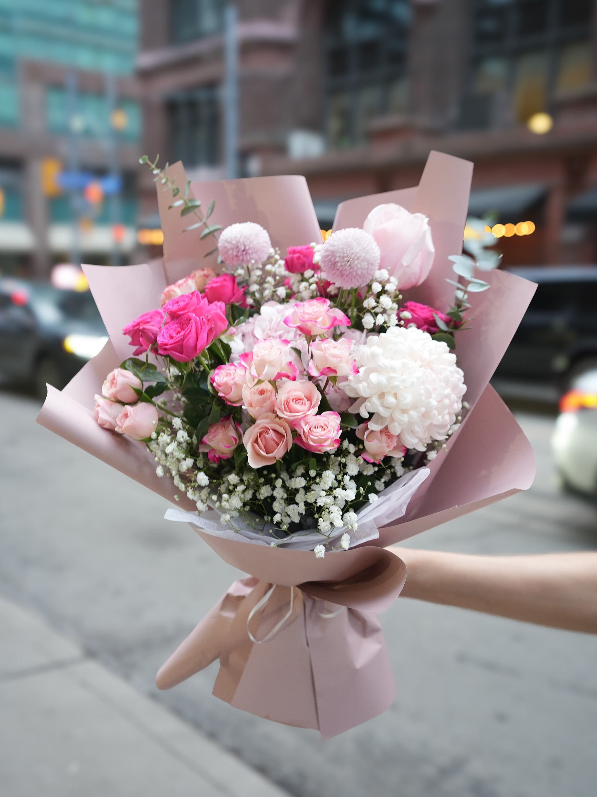 Petite Pink Rose Charm