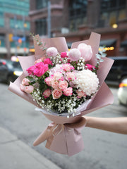 Petite Pink Rose Charm