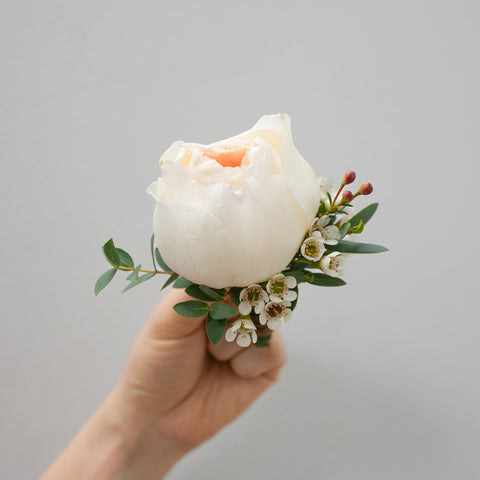 Garden Rose Boutonniere