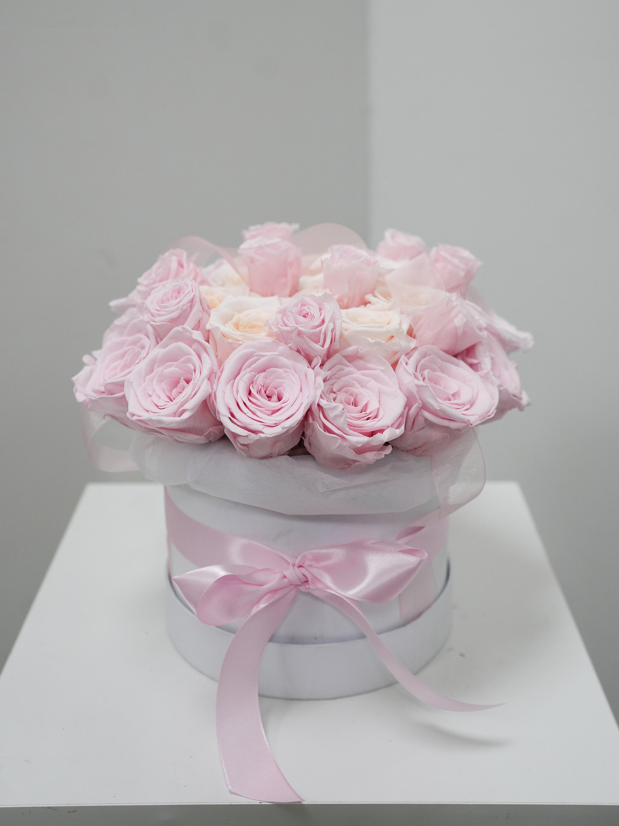 Soft Blush & Light Pink Rose Box