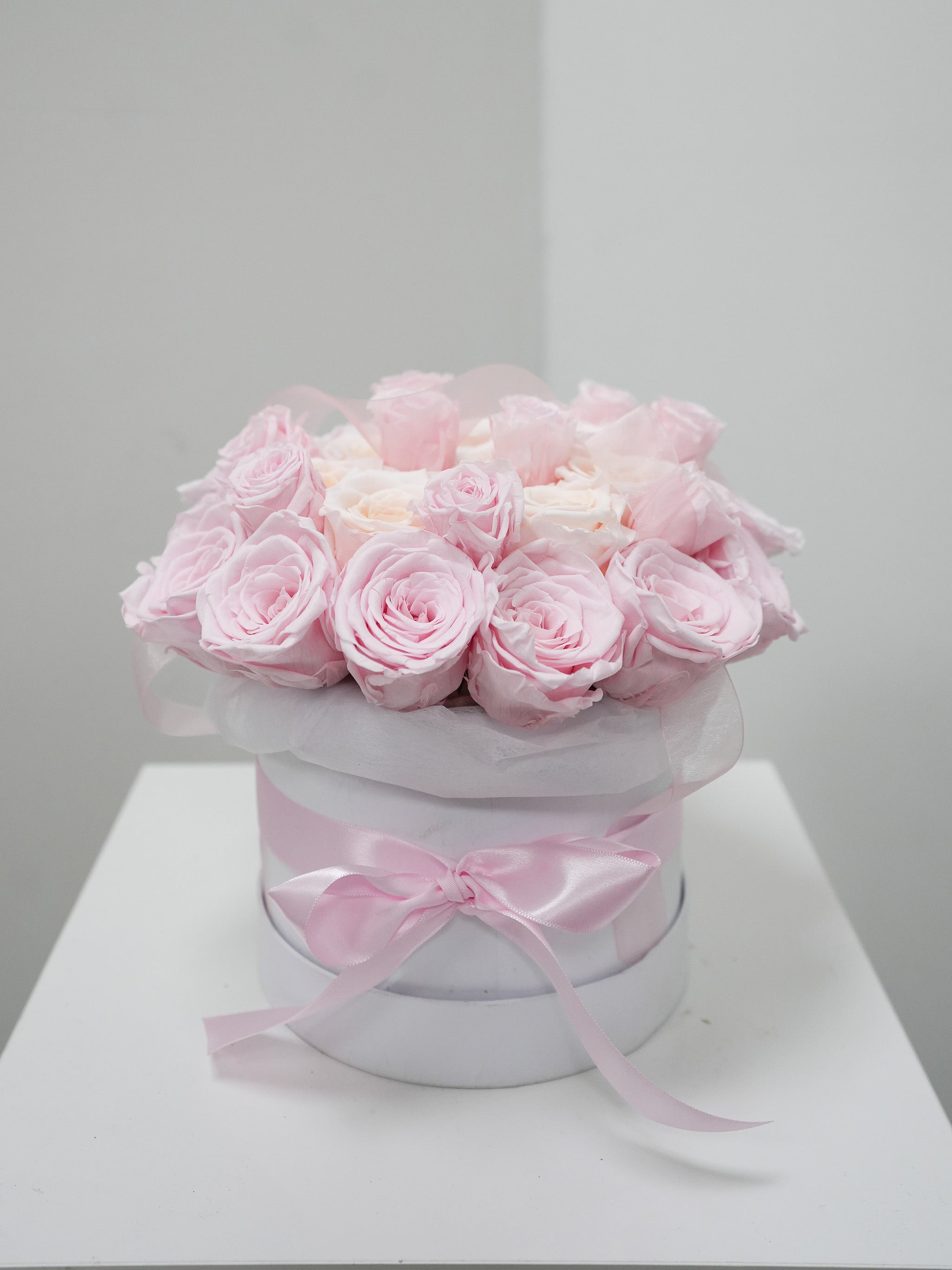 Soft Blush & Light Pink Rose Box