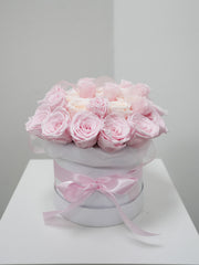 Soft Blush & Light Pink Rose Box