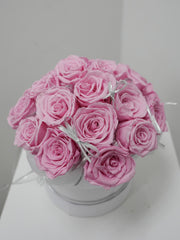 Silver Kissed Pink Rose Box