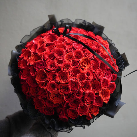 100 Preserved Red Roses
