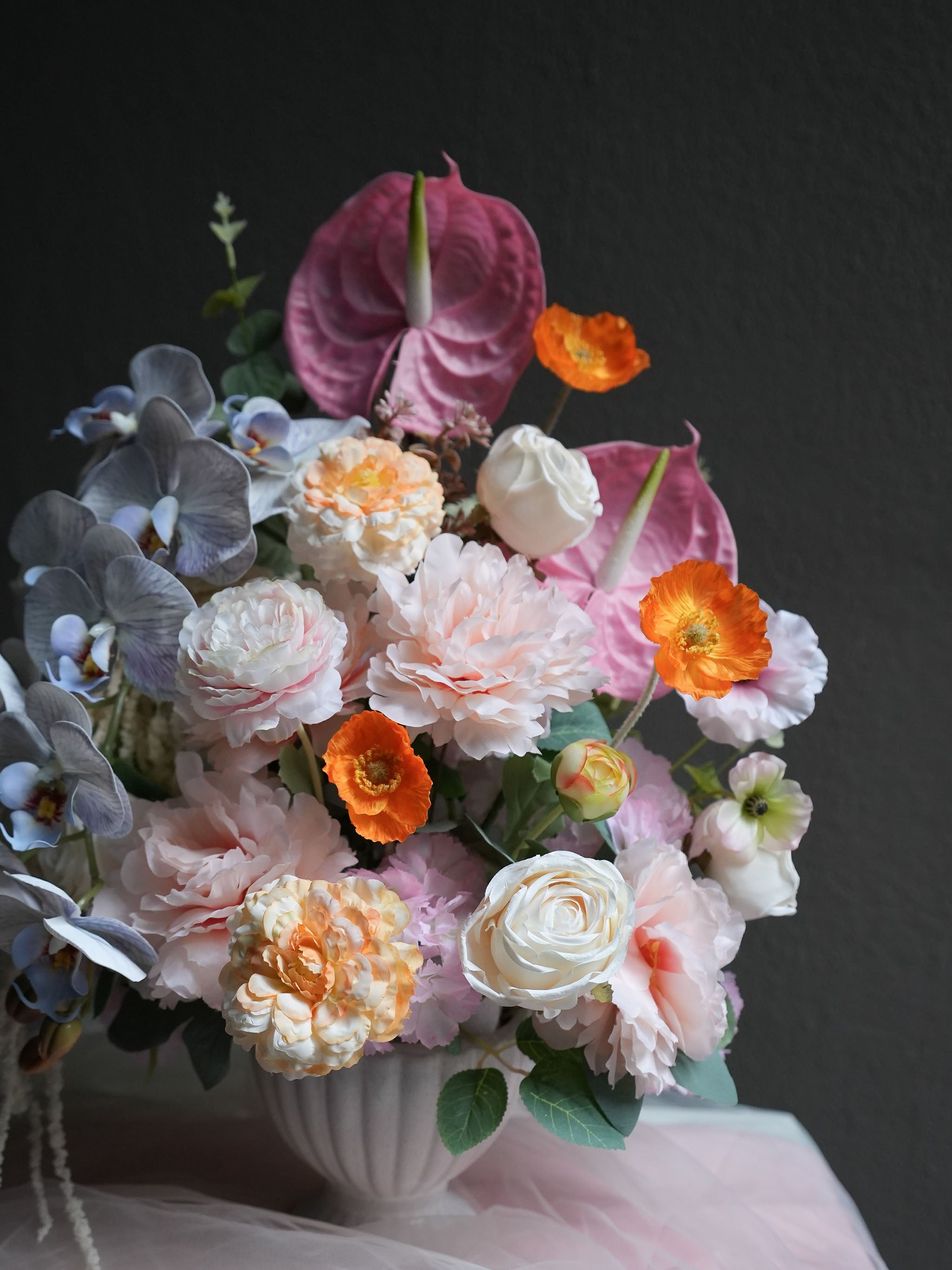 Vibrant Silk Flower Arrangement