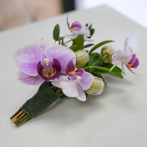 Purple Orchid Boutonniere & Corsage