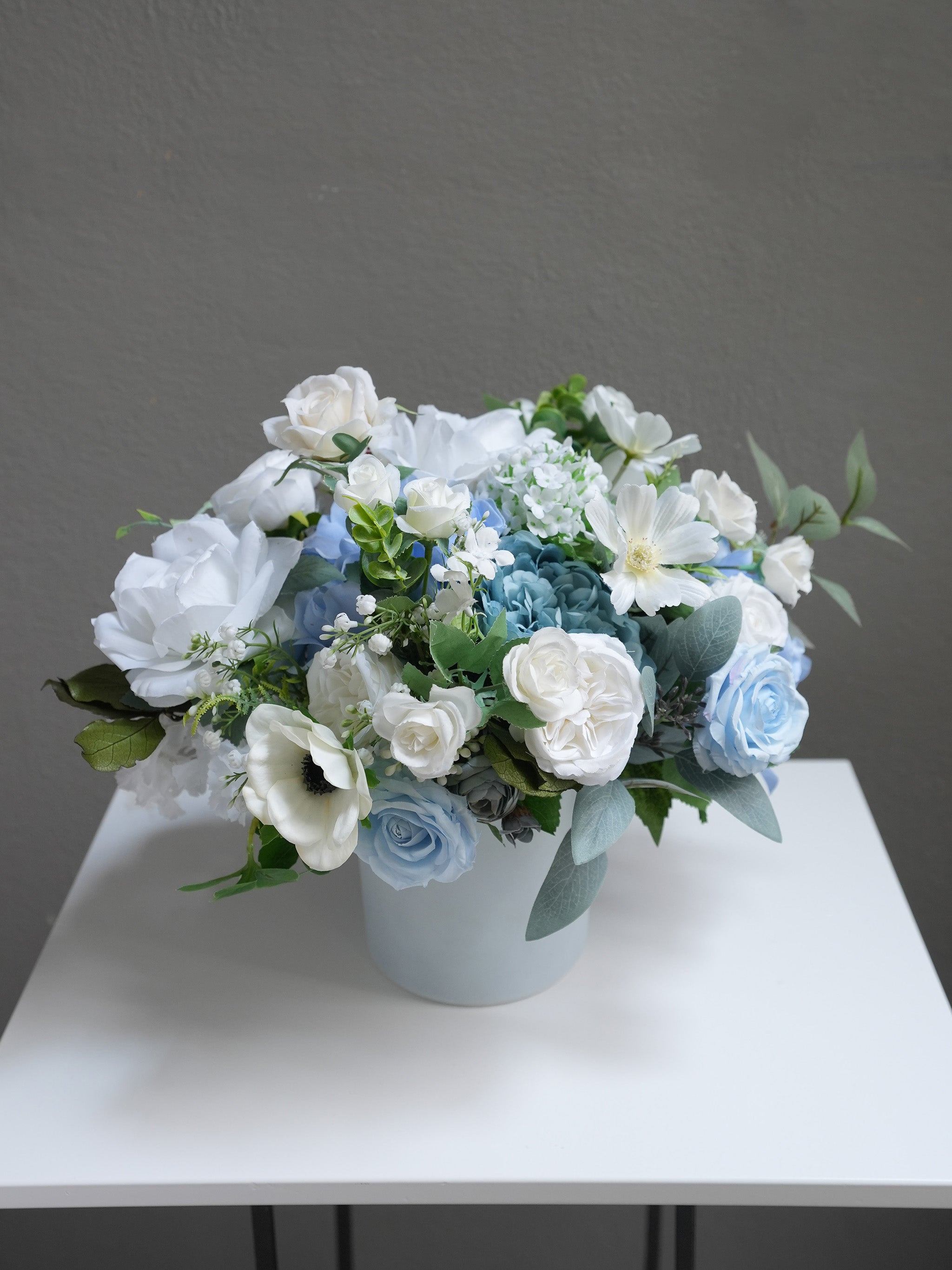Blue Silk Flower