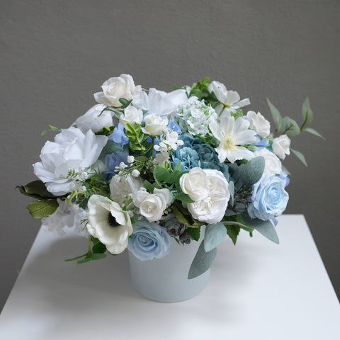 Blue Silk Flower