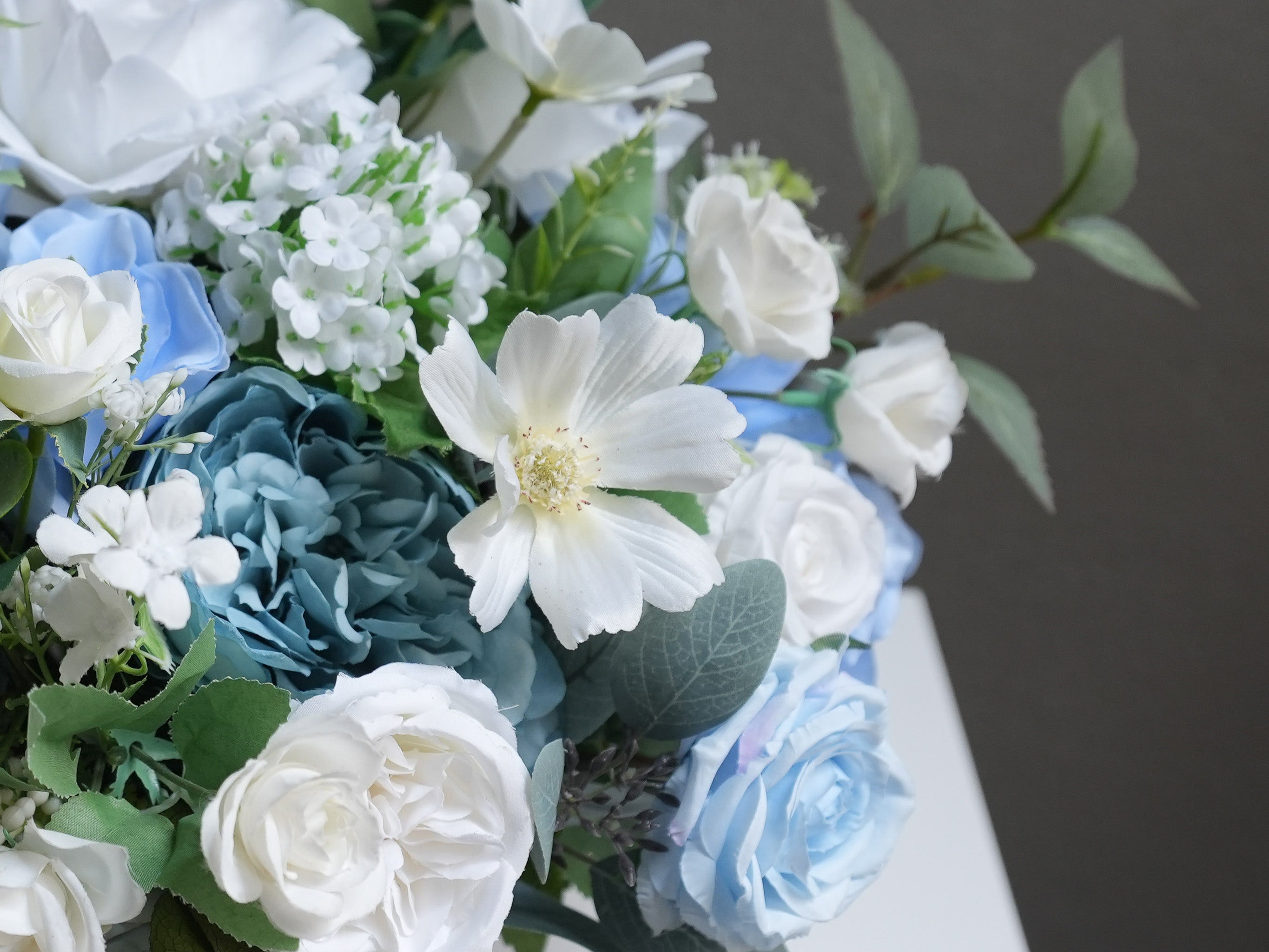 Blue Silk Flower