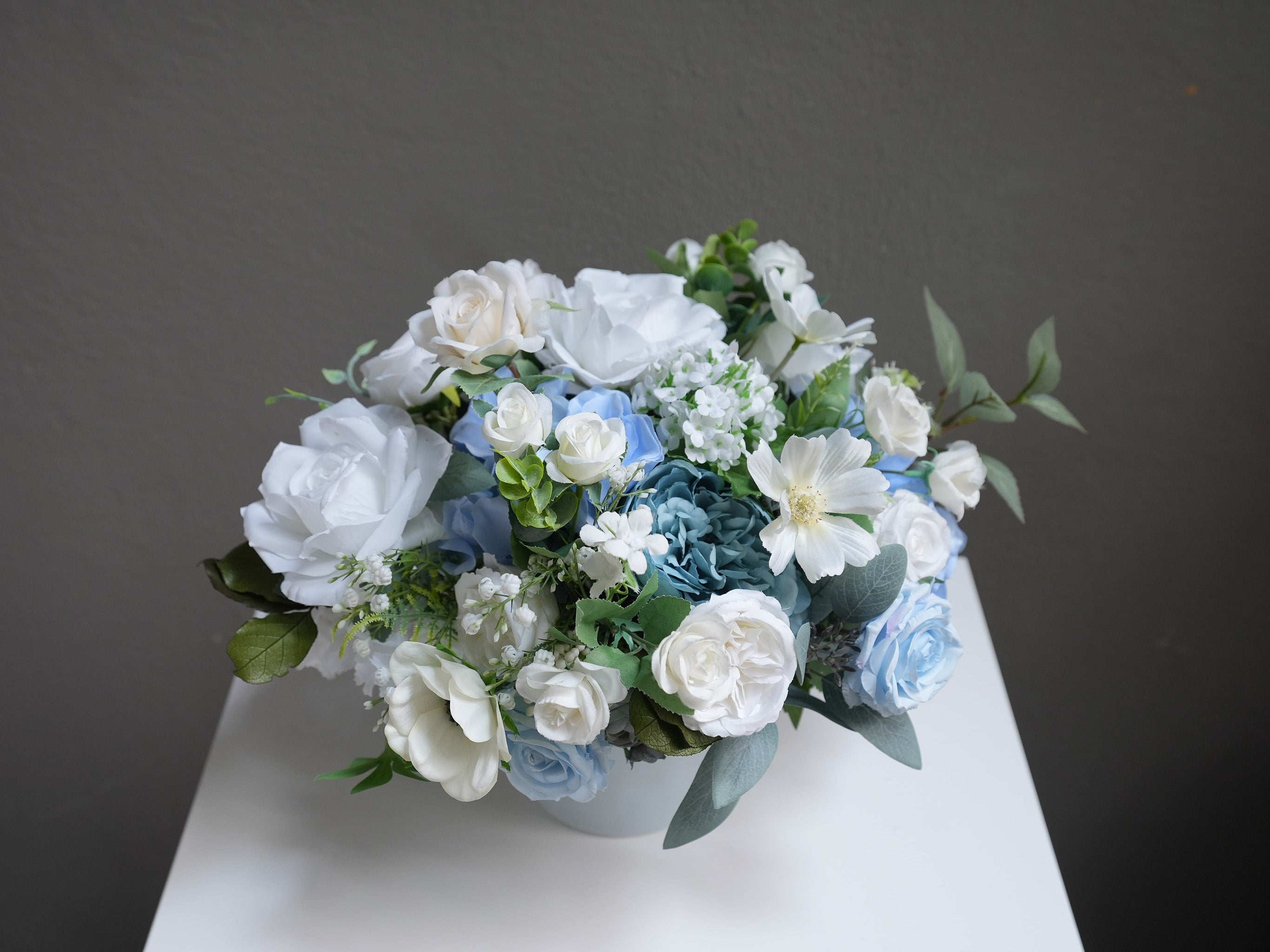 Blue Silk Flower