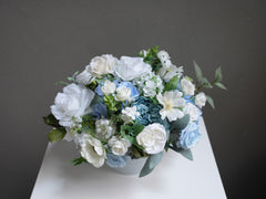 Blue Silk Flower
