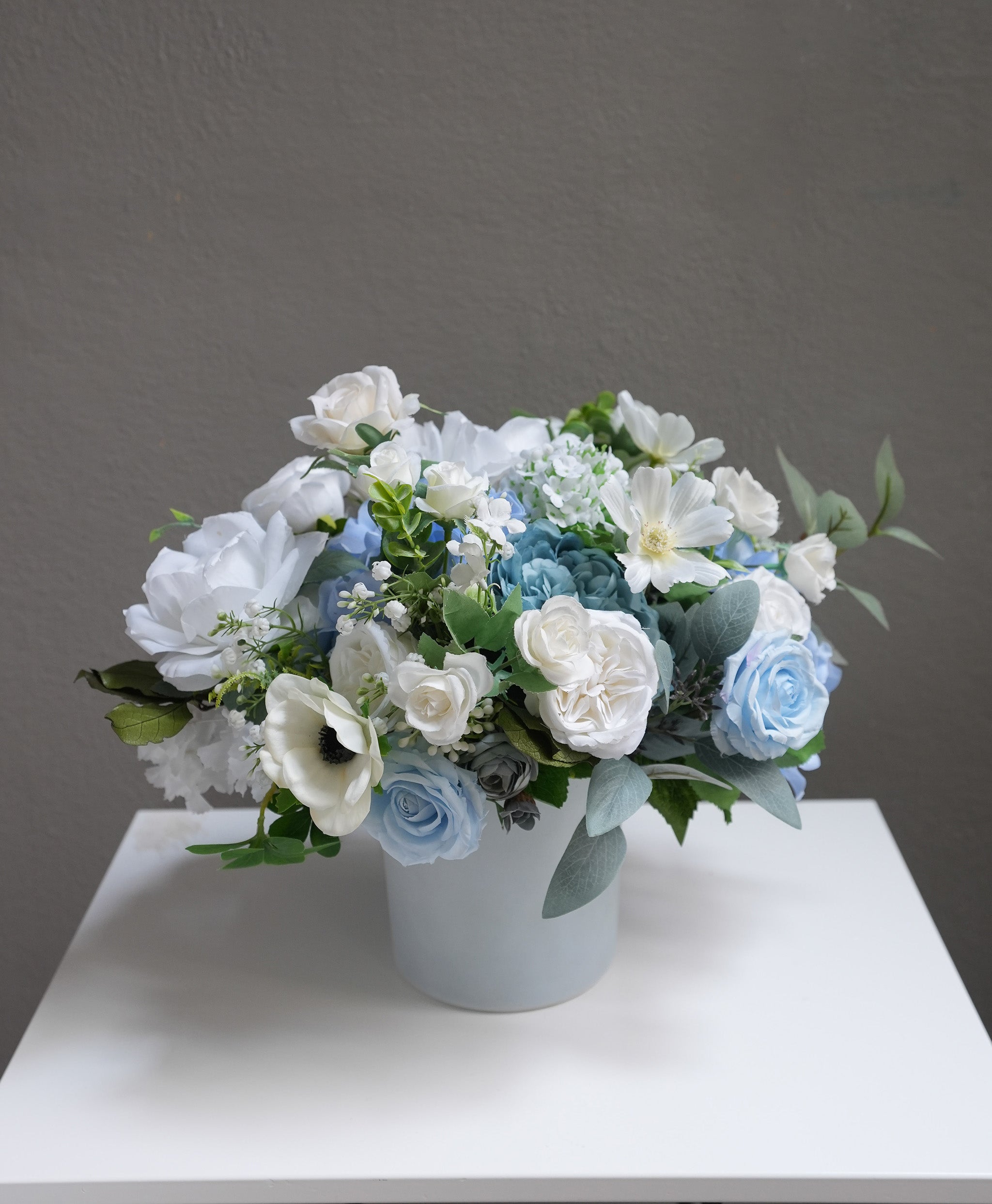 Blue Silk Flower